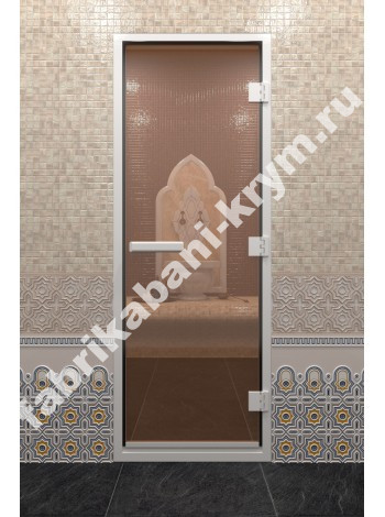 Дверь DoorWood Хамам "Бронза" 1900х700 левая с порогом