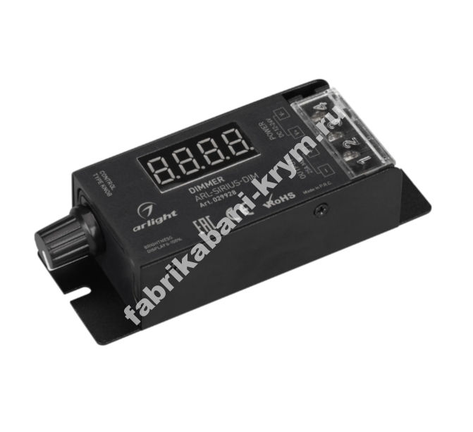 Диммер ARL-SIRIUS-DIM (12-24V, 1x25A, 2.4G) (Arlight, IP20 Металл, 3 года)