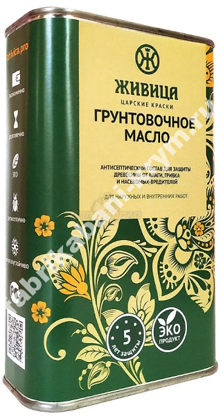 Грунтовочное масло Антисептик "Живица" 1л 